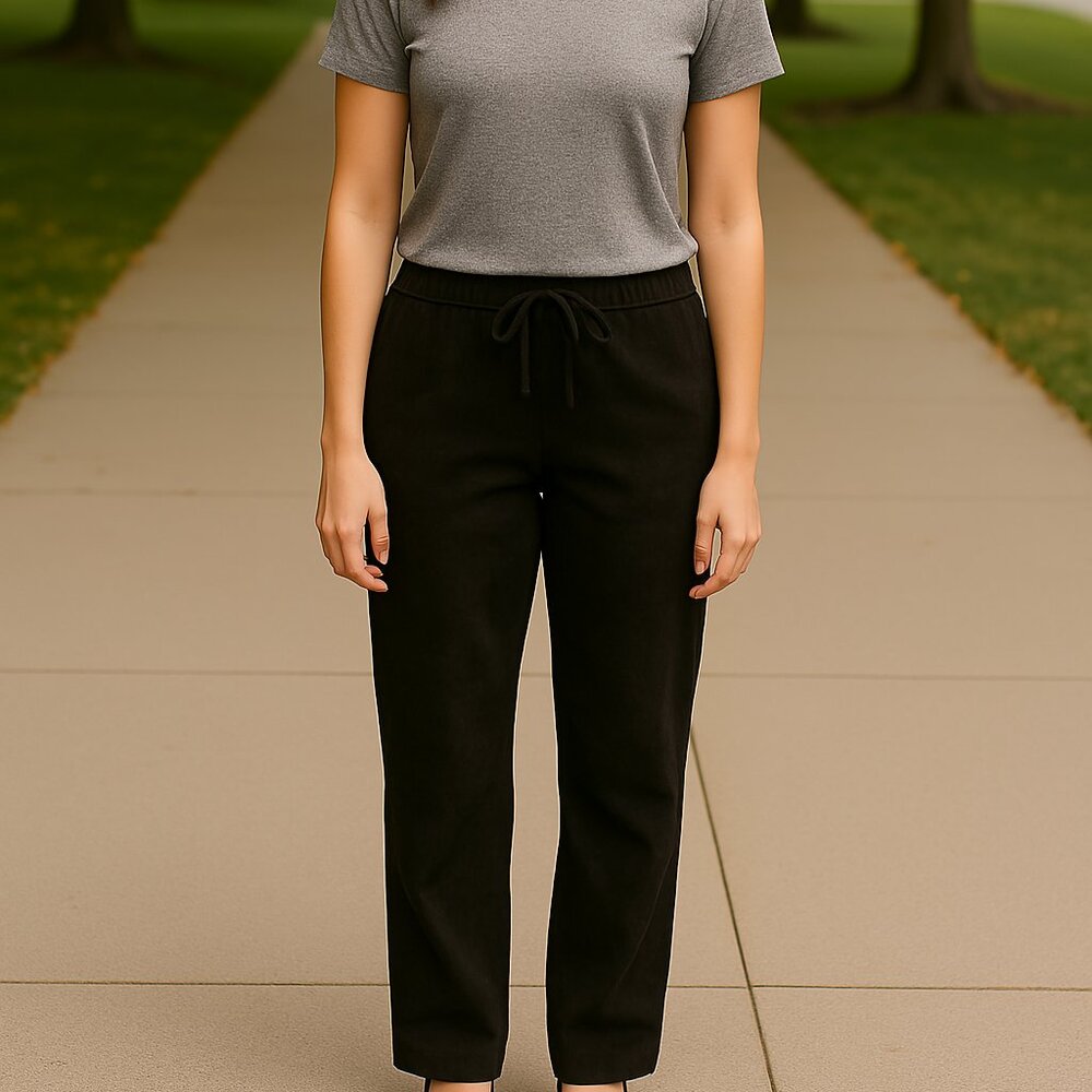 Olsen Europe Ultrasuede black pull on pant